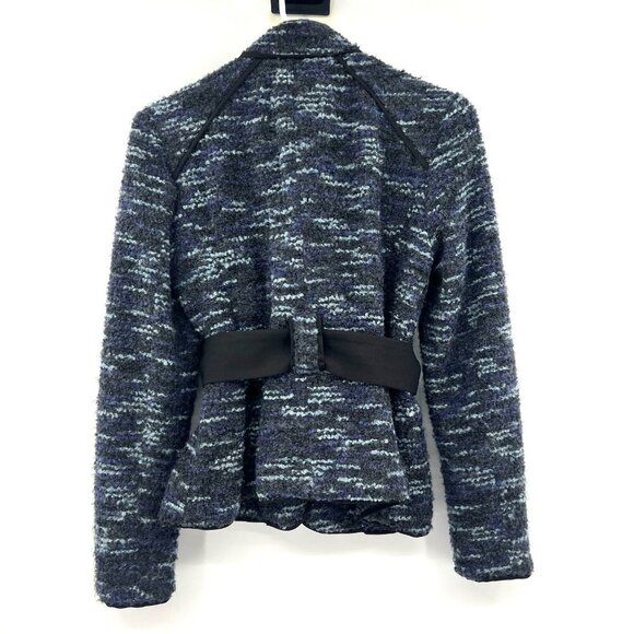 Sandro Sportswear Tweed Knit Blue Blazer Women's Small - Picture 4 of 4